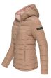 Dame dynejakke med hætte Lucy - Taupe