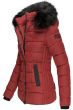 Dame vinterjakke med pels - Unique i Rød