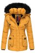 Dame vinterjakke med pels Vanilla - Gul